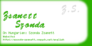 zsanett szonda business card